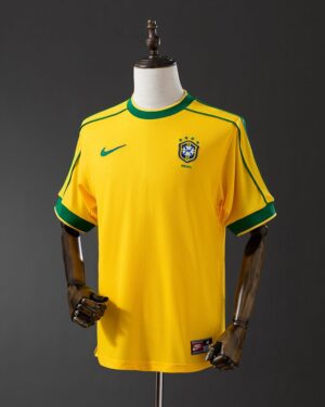 camisa retro seleção brasileira 1998 amarela copa do mundo