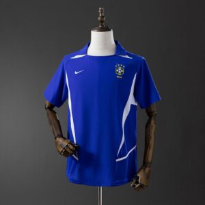camisa retro seleção brasileira 2002 azul uniforme 2 penta